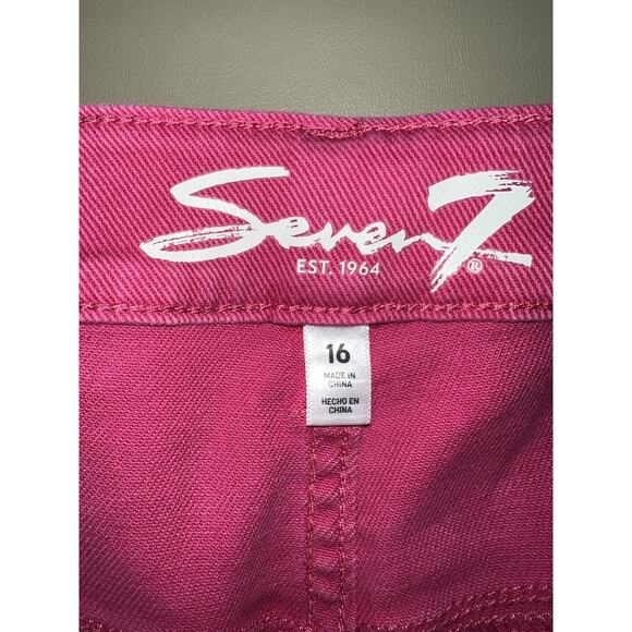 Seven 7 Slim Straight Jean Women’s Size 16 Pink - Picture 2 of 5